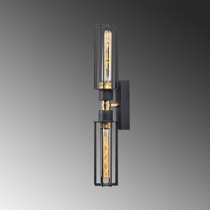 Opviq Fellini - MR - 879 Lámpara de pared Negro y Oro